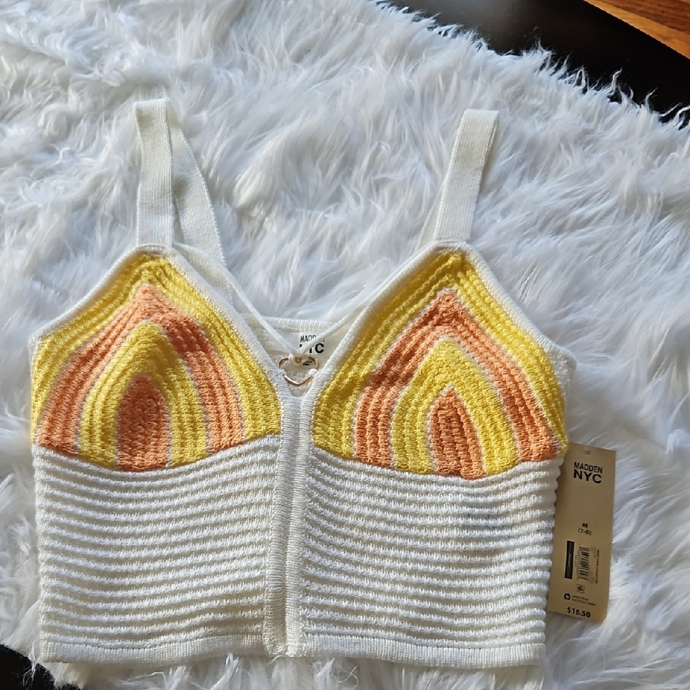 NWT Madden NYC Knit Crop Top Size M